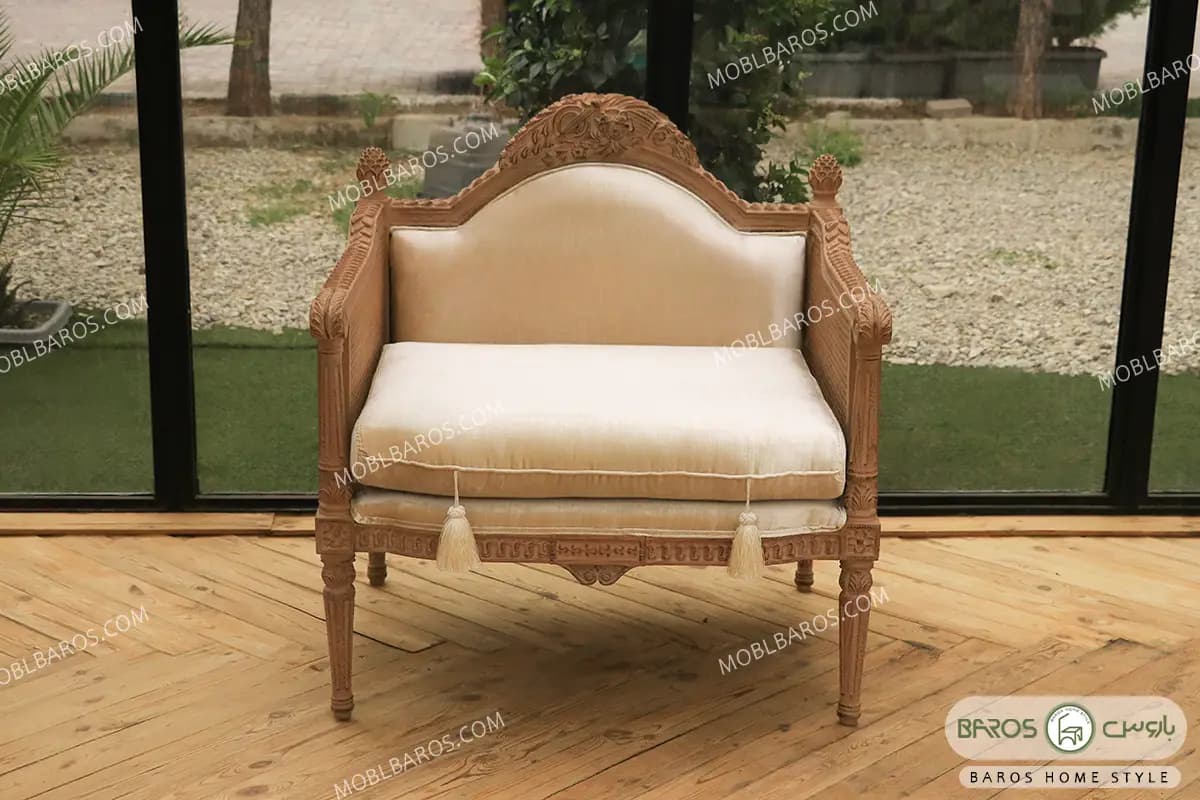 مبل کلاسیک کاجی و چستر دسته پی — تصویر ۸