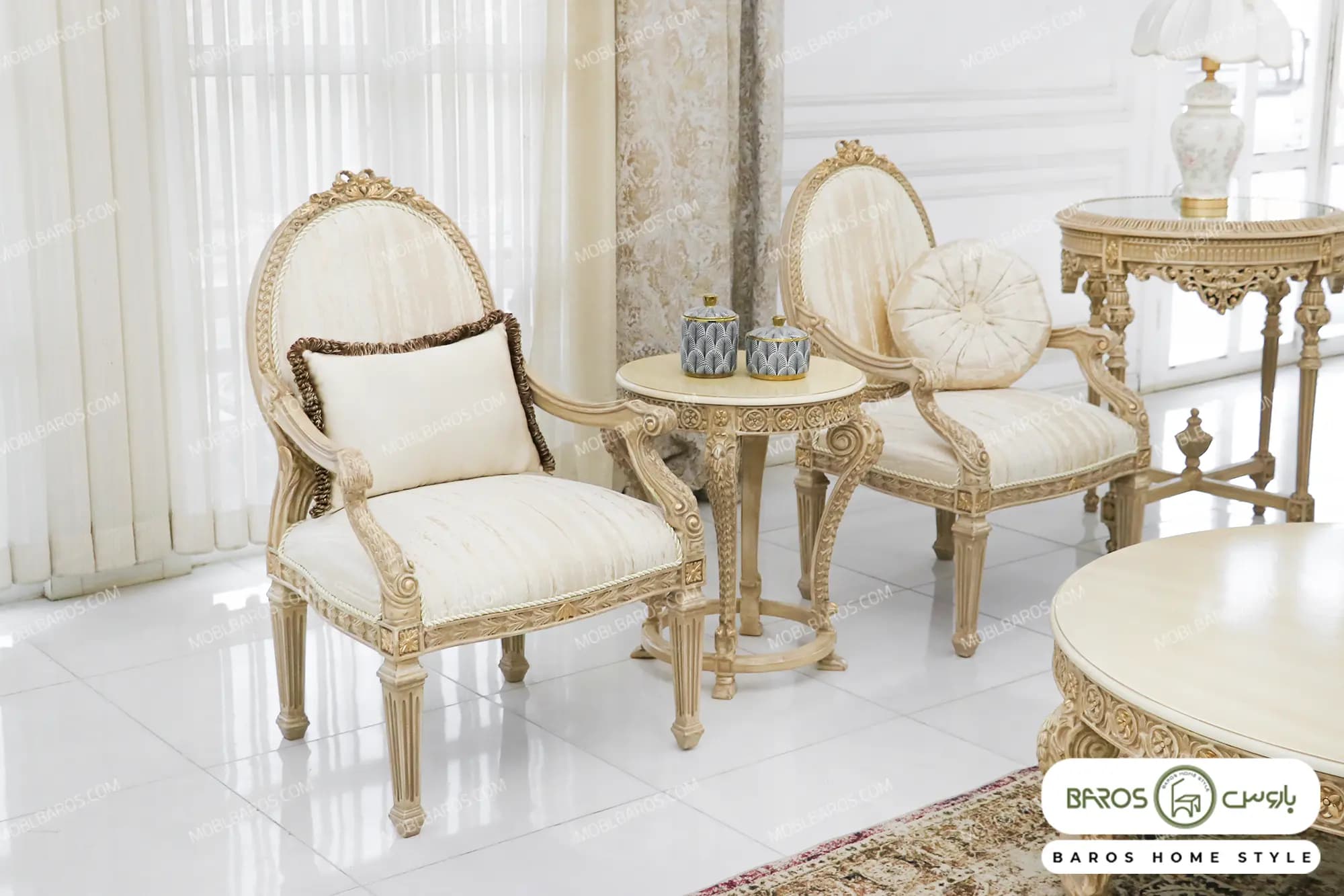 مبل استیل و سلطنتی طرح جدید مدل الینا کد ۱۲ — تصویر ۵