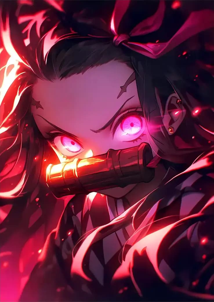متال پوستر انیمه Demon Slayer طرح شخصیت Nezuko کد N613