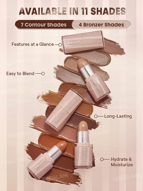 کانتور استیکی کره ای شیگلم (Buttery Buff Contour & Bronzer Stick sheglam) — تصویر ۲