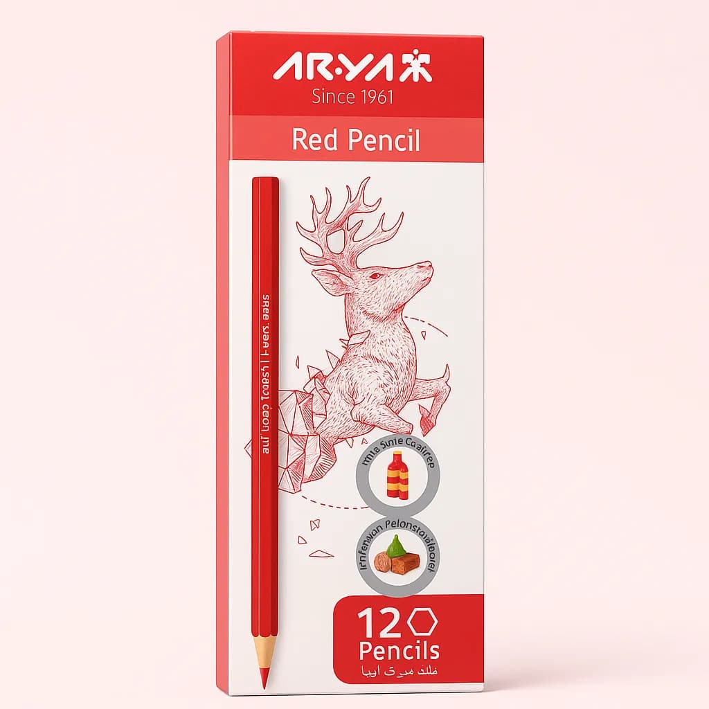 مداد قرمز آریا مدل Red Pencil