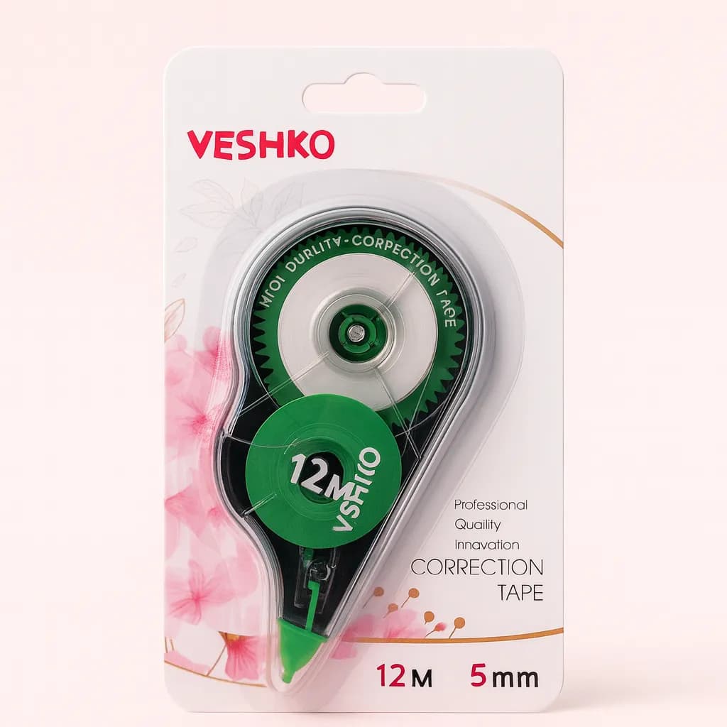 غلط گیر نواری Veshko Correction Tape – 12m x 5mm — تصویر ۳