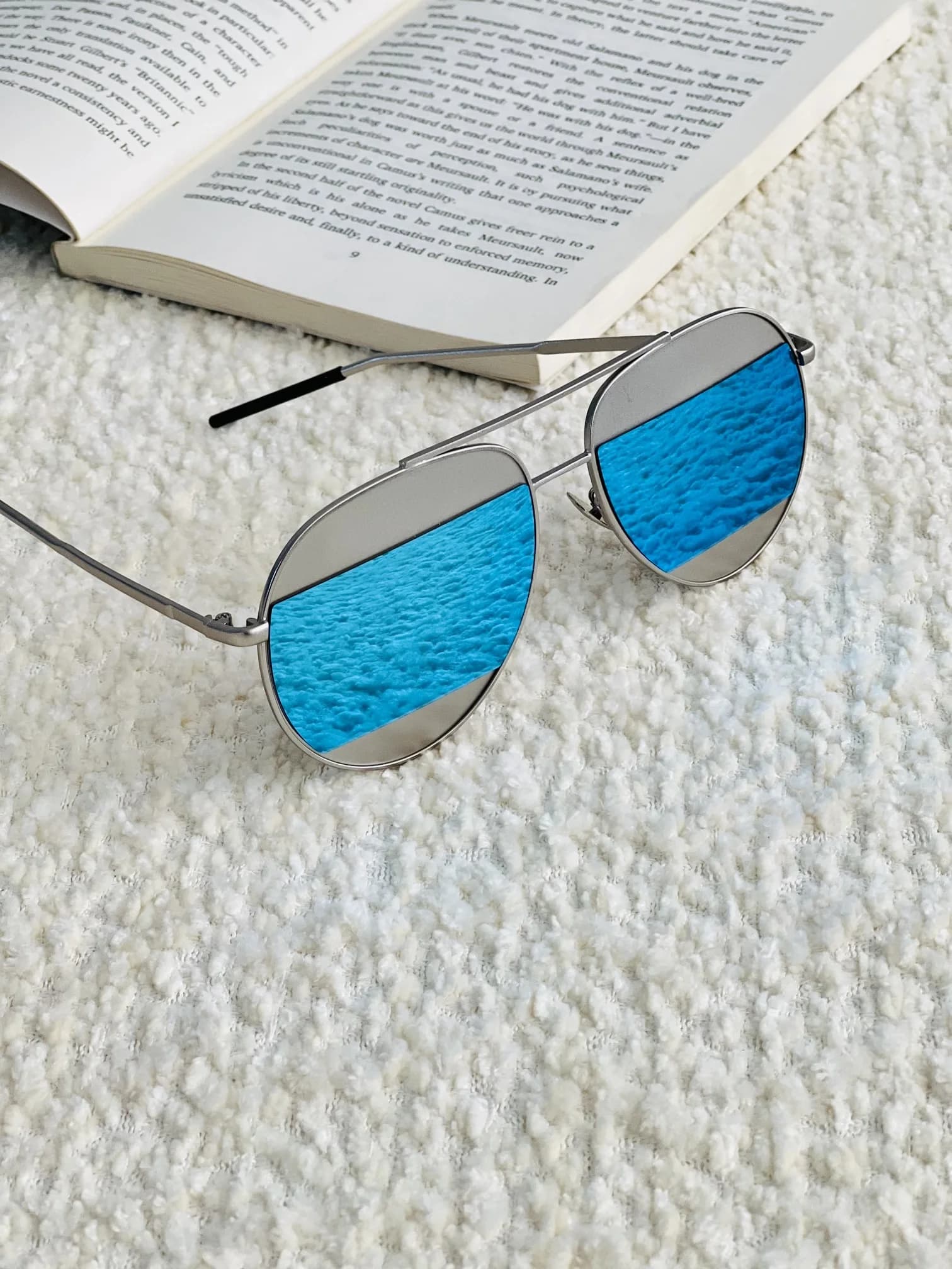 عینک آفتابی اسپرت فانتزی برند Rayban فریم فلزی یووی 400