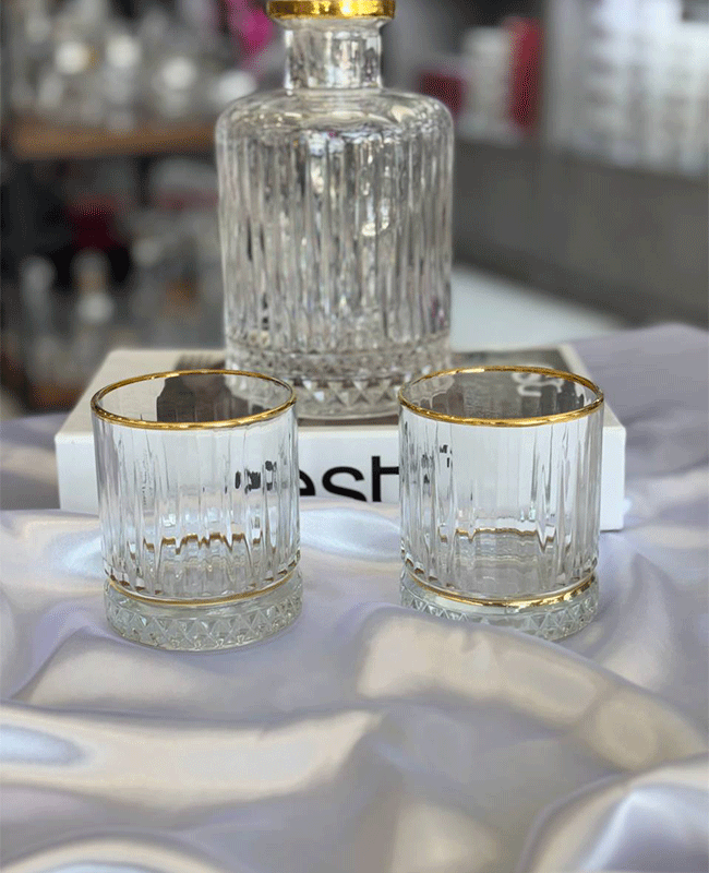 ست ۳ پارچه پارچ و لیوان لب طلایی ROSE HOME — تصویر ۳
