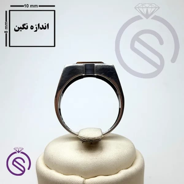 انگشتر نقره چشم ببر مردانه مدل داراب کد 62411 — تصویر ۴