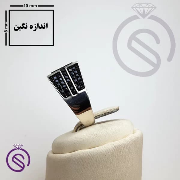 رکاب انگشتر نقره مردانه مدل داراب کد 62404 — تصویر ۳