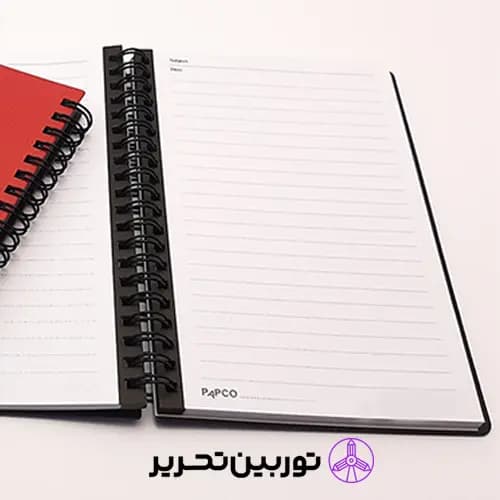 دفتر یادداشت تک خط متالیک 100برگ پاپکو – قهوه ای — تصویر ۲
