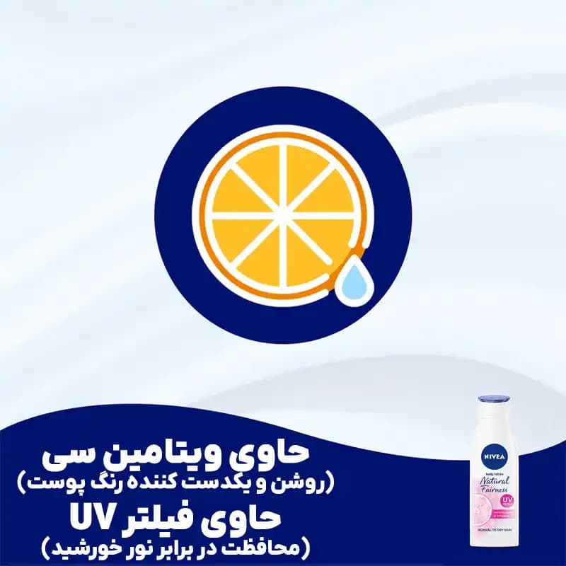 لوسیون بدن نیوا NATURAL GLOW حجم250ml — تصویر ۲