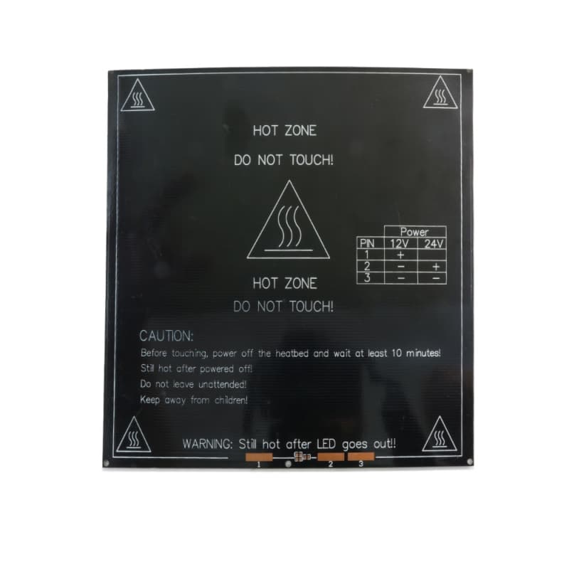 هیت بد PCB Heated Bed تمام آلومینیومی MK3 سایز 214در214 ضخامت 3.0mm مخصوص پرینترهای سه بعدی — تصویر ۲