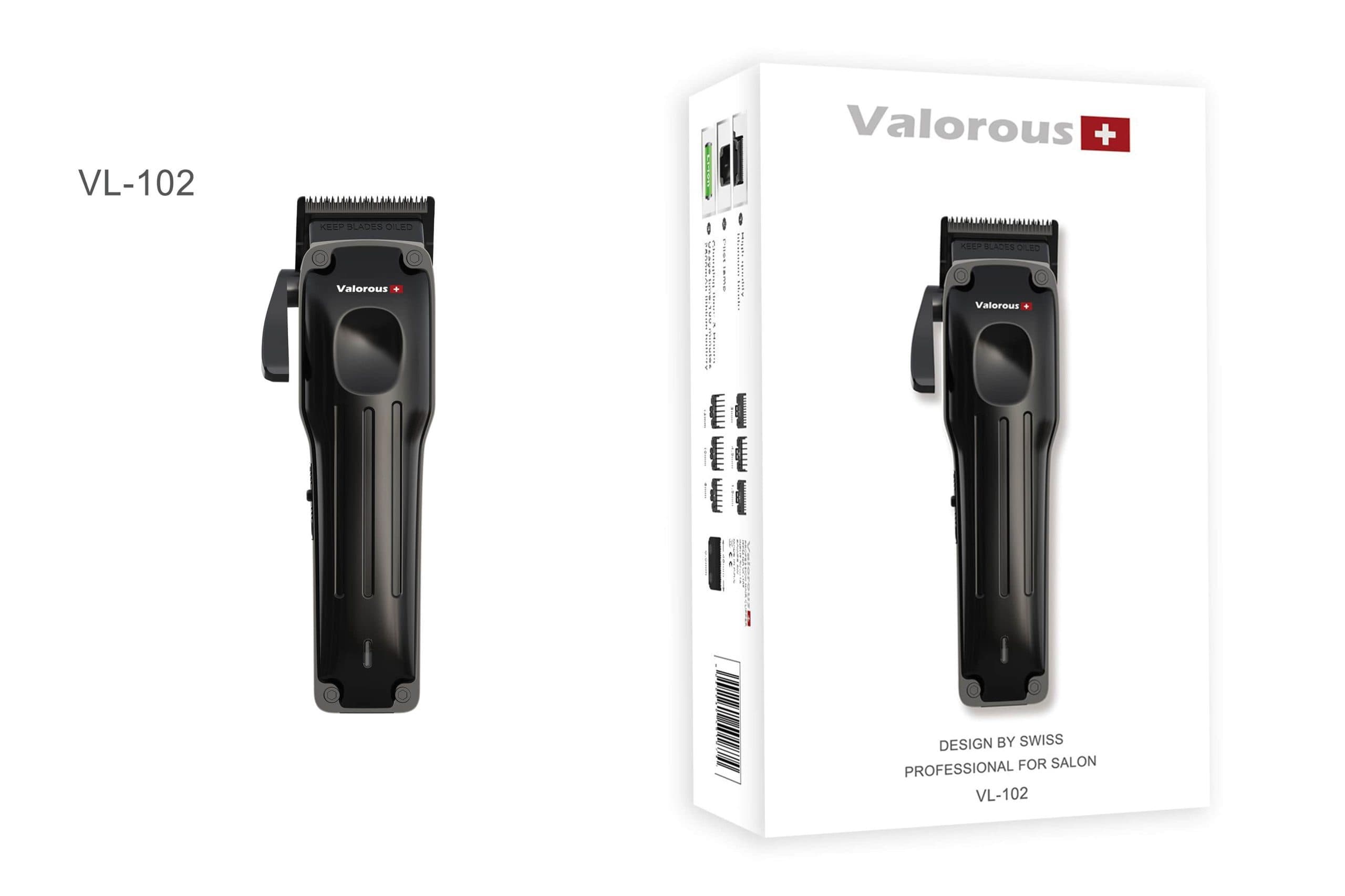 ماشین اصلاح حرفهای ولروس مدل Valorous VL-104 با تیغه تیتانیومی، باتری 2500mAh و نمایشگر دیجیتال — تصویر ۷