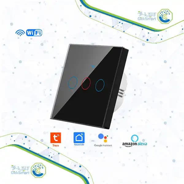 کلید هوشمند لمسی سه پل مدل CL-WTS103 | با وای فای و ریموت| کلیک اسمارت — تصویر ۳
