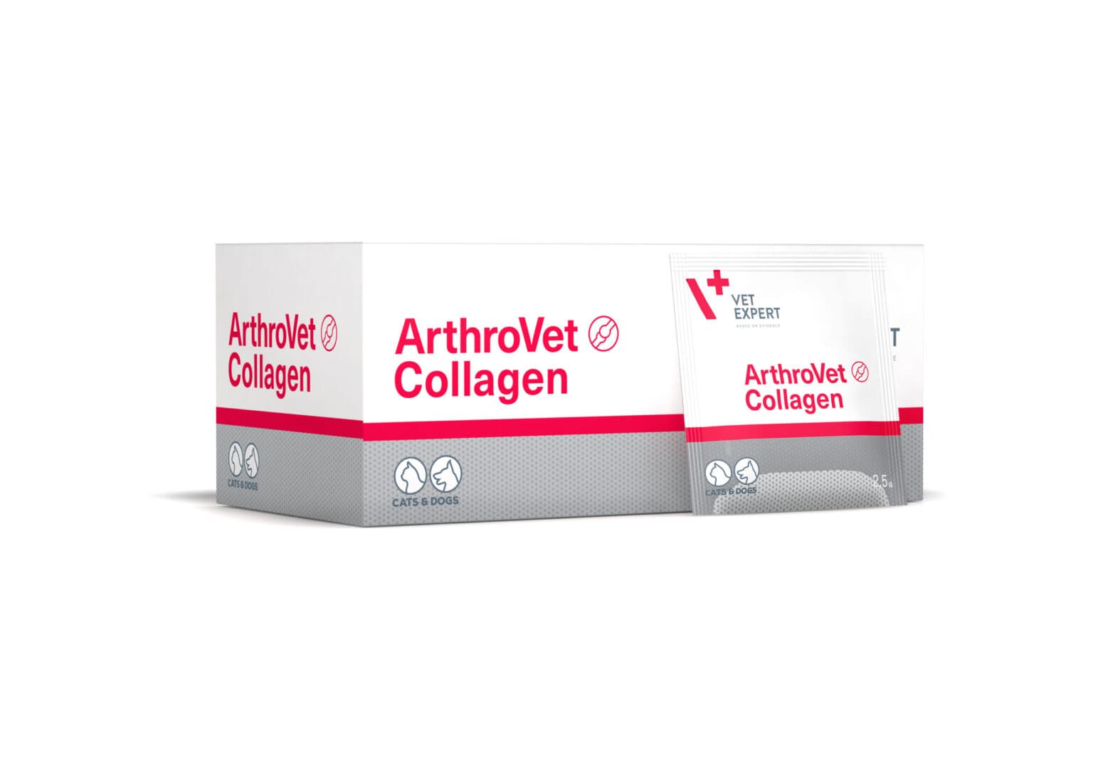 پودر مکمل مفاصل سگ و گربه آرترووت کلاژن وت اکسپرت بسته 60 عددی Vetexpert Arthrovet Collagen Powder Supplement ( به صورت ساشه ای )
