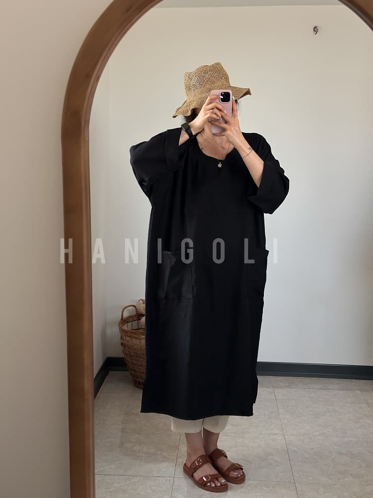 کفتان شانتون مشکی اورسایز حانی گلی — تصویر ۳