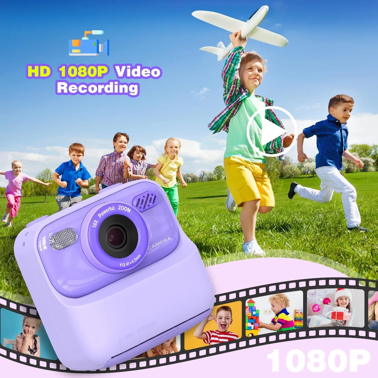 دوربین کودک چاپ فوری عکس با کیفیت1080P برند masterbee مدل P79 — تصویر ۲