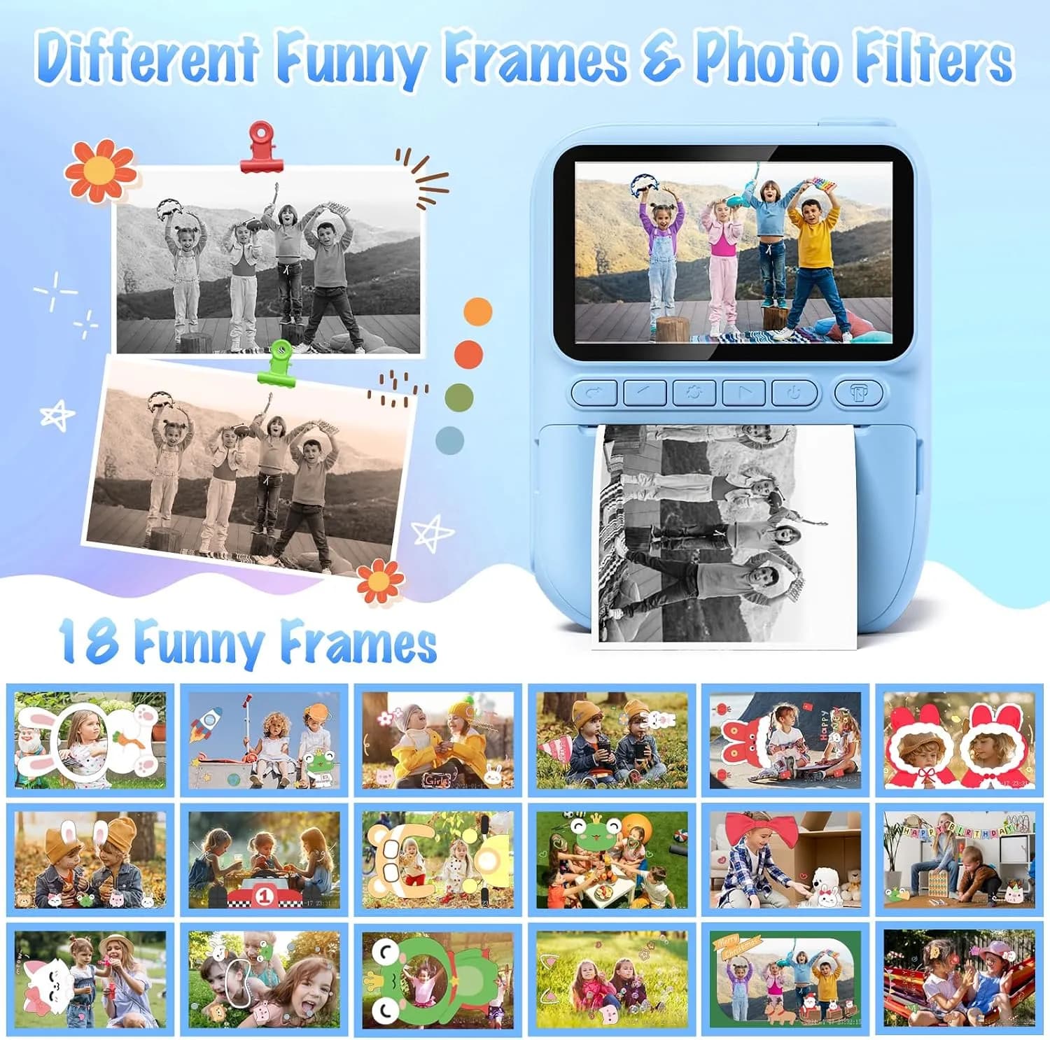 دوربین چاپ فوری کودک برند Gofunly مدل H2 — تصویر ۳