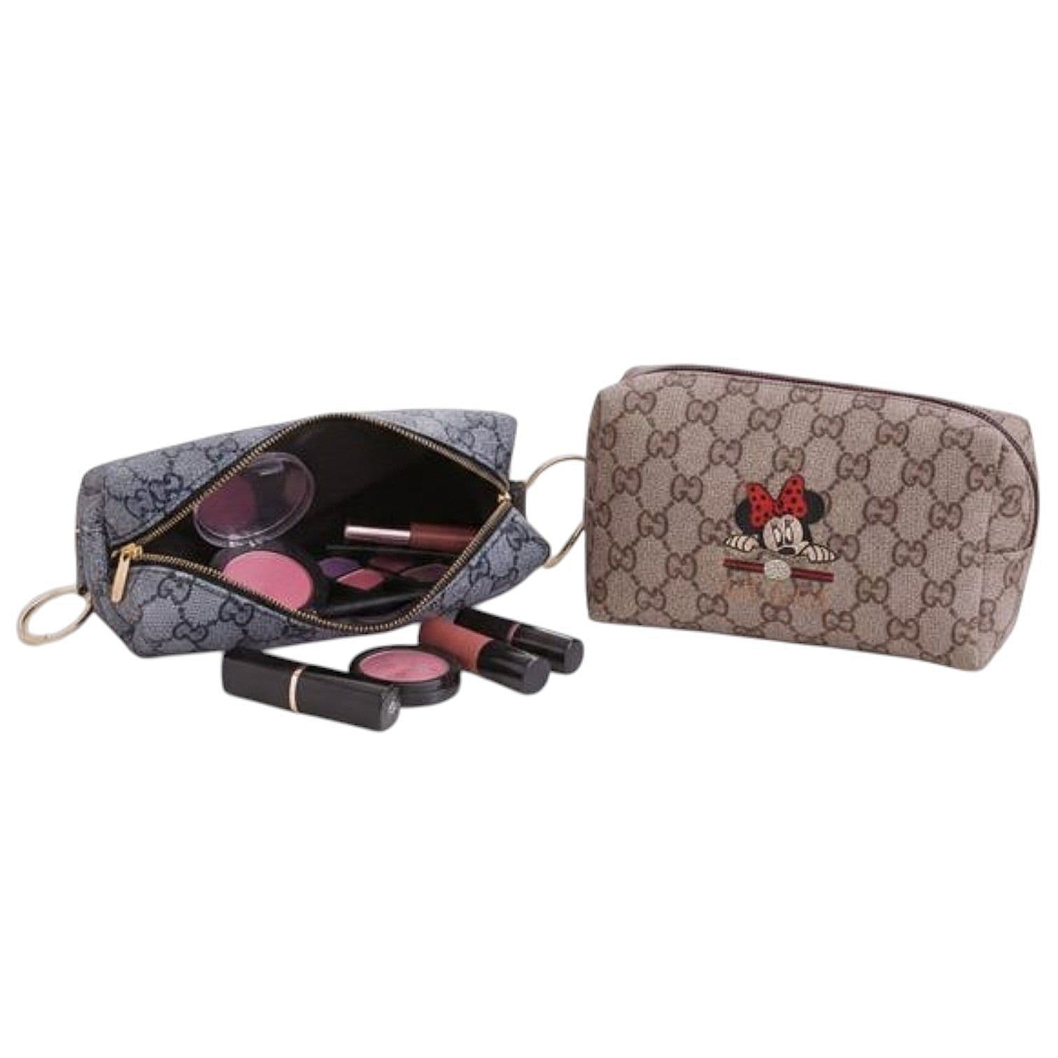 کیف لوازم ارایشی چهارگوش طرح Gucci میکی موس(مناسب ارایشی و لوازم التحریر) — تصویر ۵