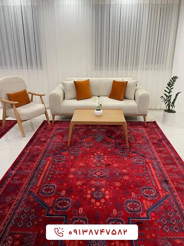 فرش کلکسیون آوانگارد درختی 1200 شانه قرمز — تصویر ۴