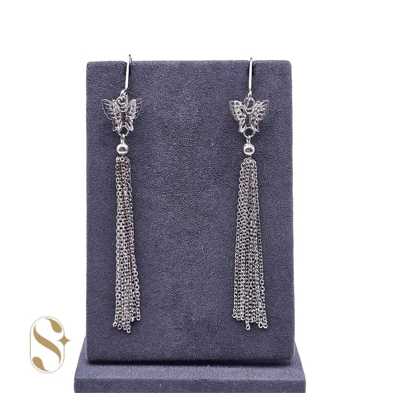 گوشواره نقره زنانه ایینه کد SilverSet-G0045