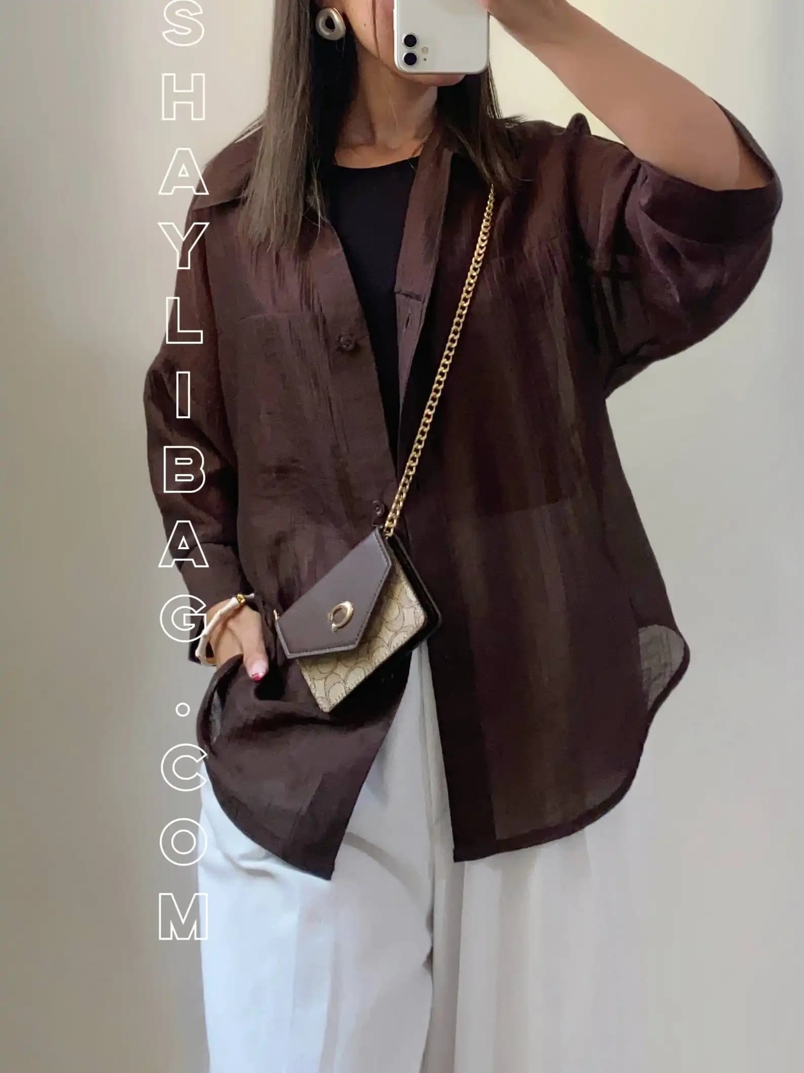 مینی بگ دوشی زنانه مدل کارامل — تصویر ۲