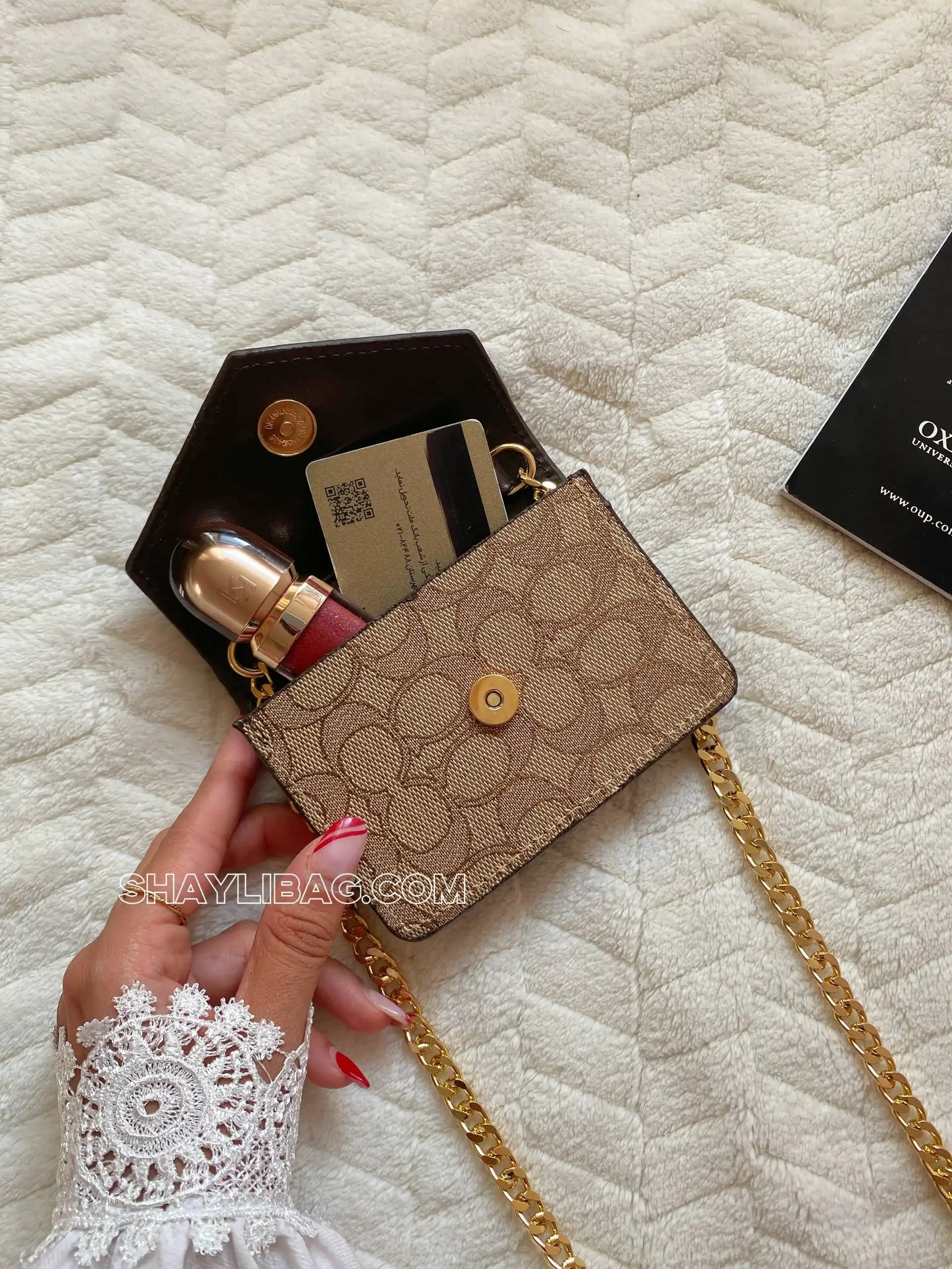 مینی بگ دوشی زنانه مدل کارامل — تصویر ۶