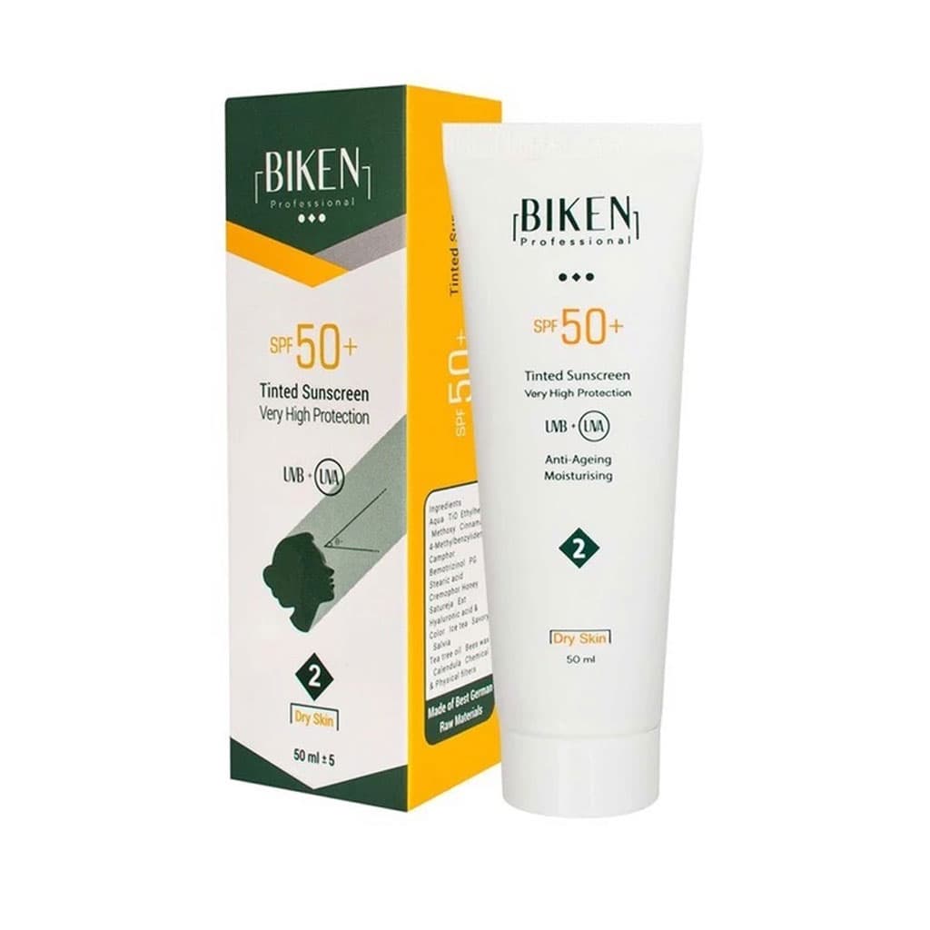 کرم ضد آفتاب رنگی مدل +2 پوست چرب 50 میلی لیتر بیکن BIKEN — تصویر ۴