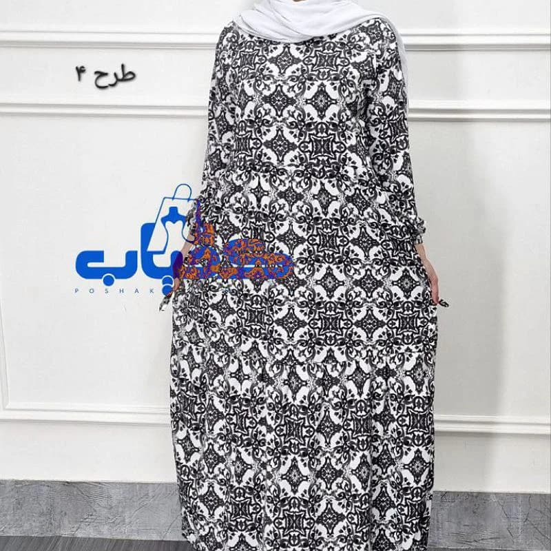 پیراهن ساحلی کرپ فلورخشتی گرم بالا وارداتی/کد2846 — تصویر ۵