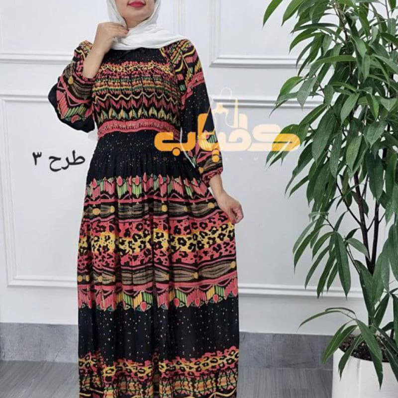 پیراهن ساحلی کریشه ابرنگی وارداتی هندی/کد2844 — تصویر ۳