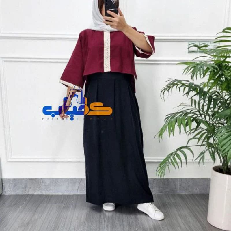 ست کراپ سارافن لینن یه استایل لاکچری خانومانه_ کد2824