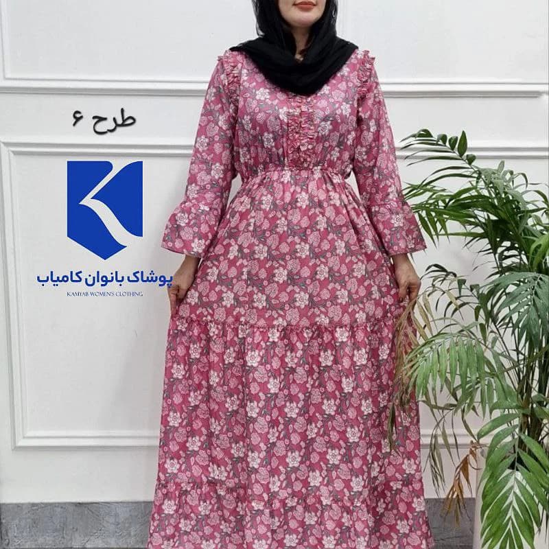 استایل لاکچری باپیراهن ساحلی عروسکی هندی/کد2743 — تصویر ۳