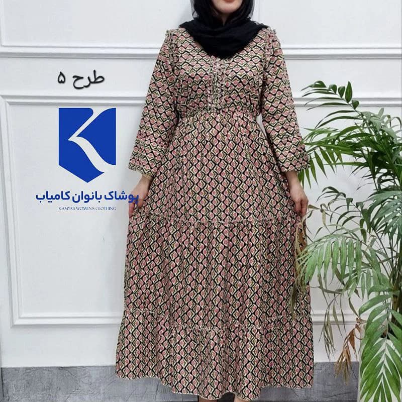 استایل لاکچری باپیراهن ساحلی عروسکی هندی/کد2743 — تصویر ۲