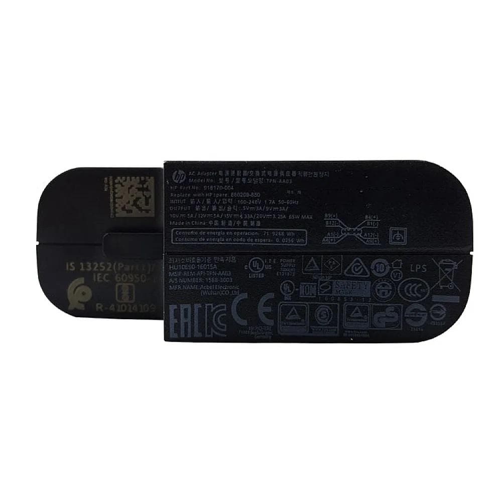 آداپتور تبلت-موبایل-لپ تاپ اچ پی 20V 3.25A_15V 4A_12V 5A_9V 3A_5V 3A Type C مربعی-کابل سه تایی — تصویر ۲