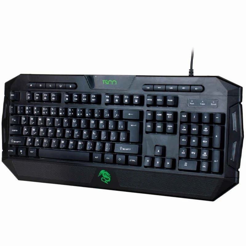 کیبورد گیمینگ تسکو مدل TK 8124 با نورپردازی صفحه کلید RGB،حروف حک شده فارسی — تصویر ۲