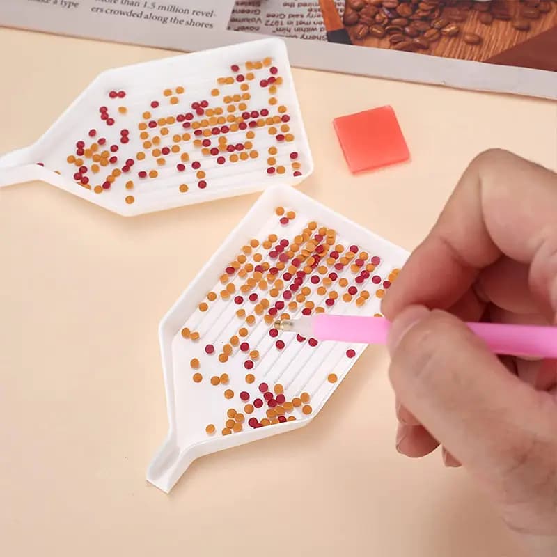سینی نقاشی الماسی قیف دار سایز بزرگ — تصویر ۵