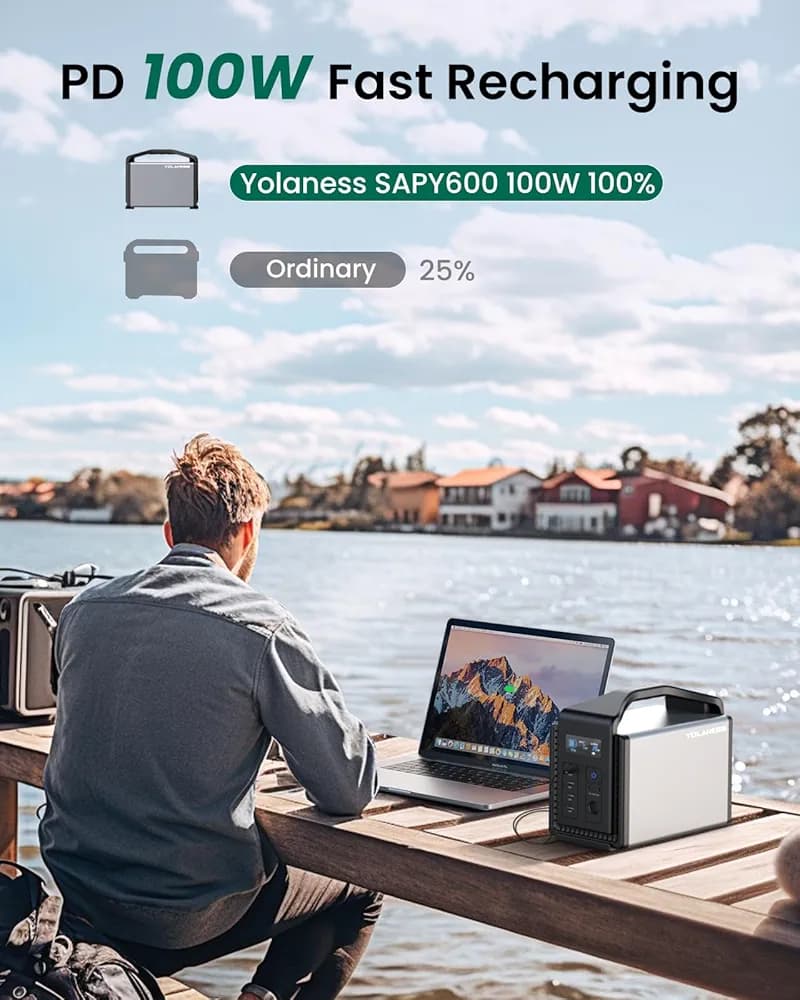 پاور استیشن قابل حمل 600-1200 وات برند Yolaness Sapy — تصویر ۳