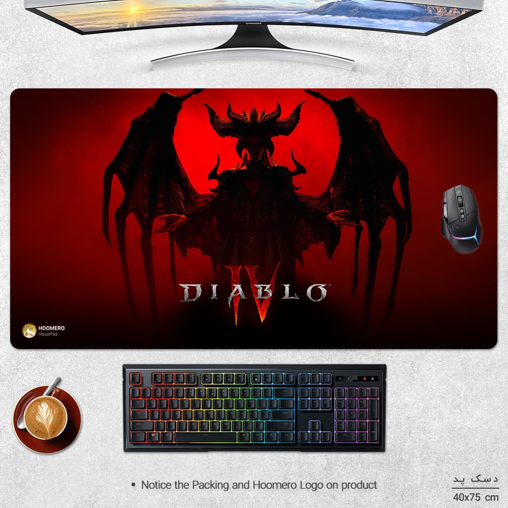 دسک پد هومرو مدل MX2364 طرح Diablo سایز 40×75 سانتیمتر — تصویر ۳