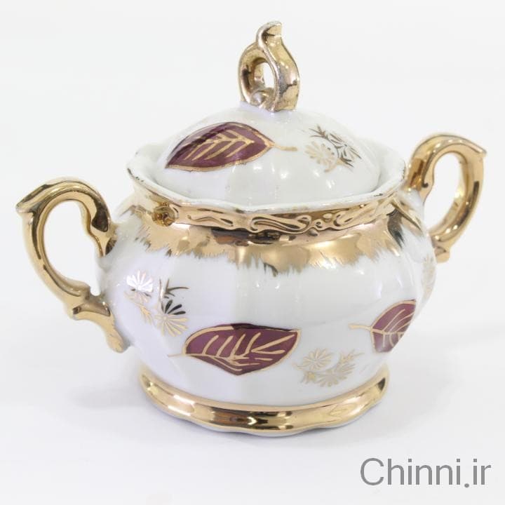 سرویس قهوه خوری برگی خط طلایی — تصویر ۴