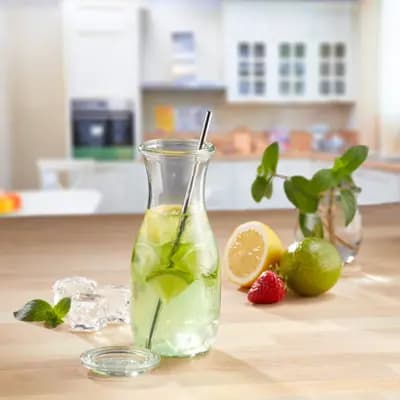 ۴ عدد نی استیل صاف + برس تمیز کننده Stainless Steel Drinking Straws »Edelstahl« وست مارک — تصویر ۸