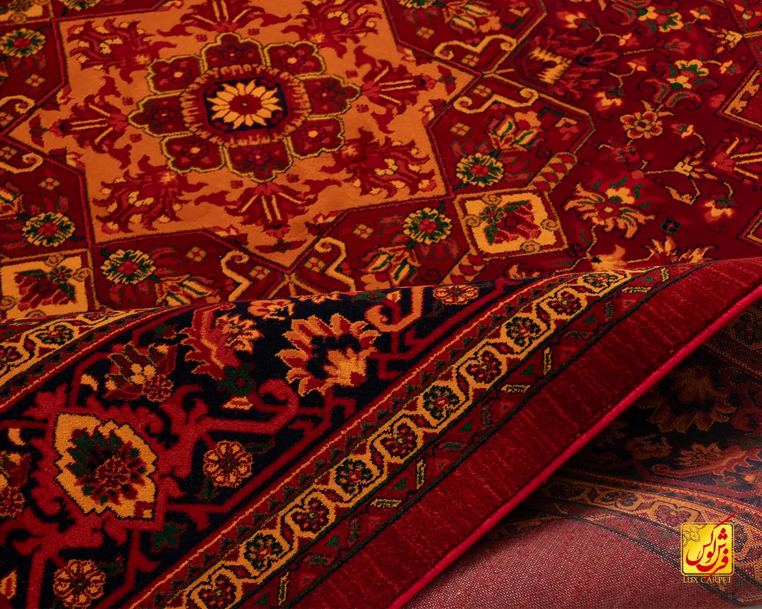 فرش کلاسیک 703 عنابی — تصویر ۸