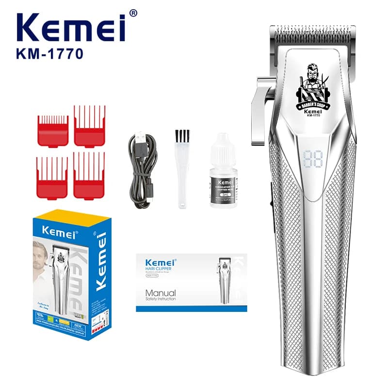 ست ماشین اصلاح سر و صورت کیمی مدل Kemei km-770&1771 — تصویر ۲