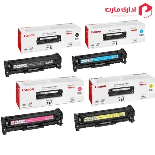 کیت کارتریج چهار رنگ لیزری کانن مدل 718 — تصویر ۲