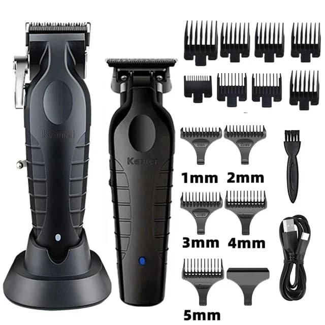 ست ماشین اصلاح و خط زن KEMEI 2296+KEMEI 2299 — تصویر ۲