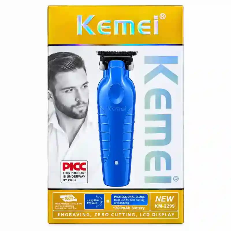 خط زن حرفه ایی کیمی مدل km-2299 جعبه زرد باتری 1200 میلی آمپر اصل — تصویر ۳