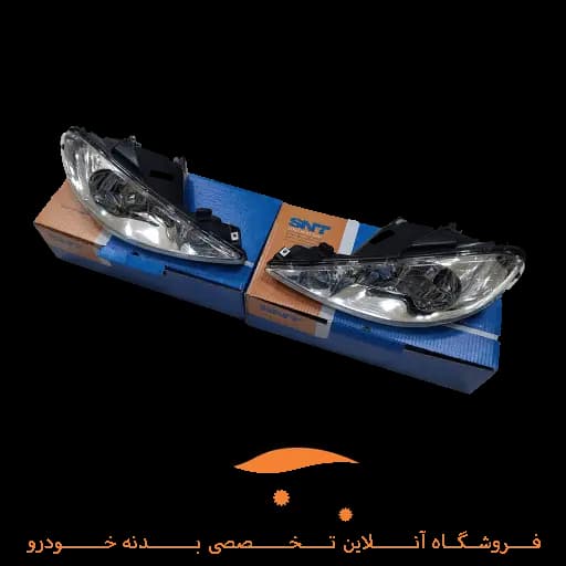 چراغ جلو پژو 206 برند snt جفت