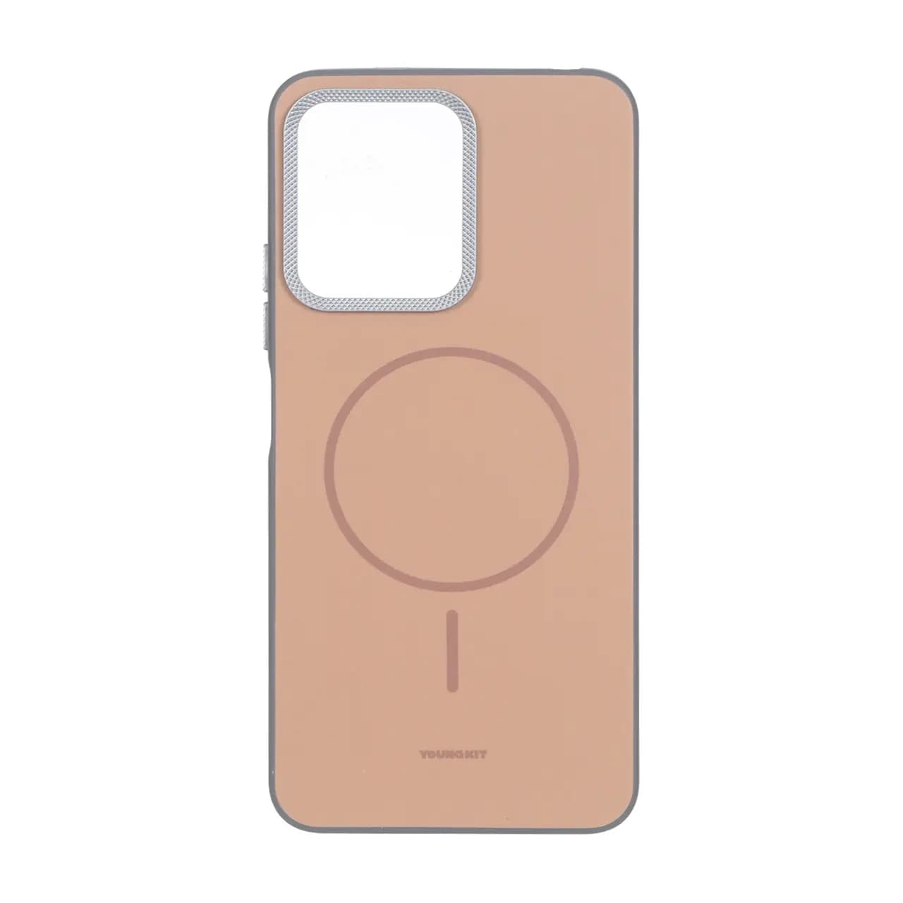 قاب Youngkit طرح مگ سیف دور لنز کربن Xiaomi Redmi Note 12 4G – قهوه ای