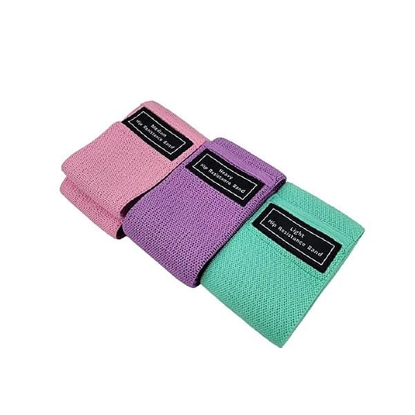 کش مینی لوپ پارچه ای HIP RESISTANCE BAND بسته 3 عددی