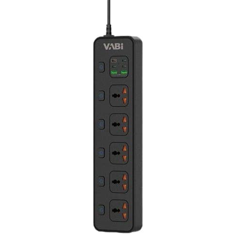 چندراهی برق و شارژر VABI مدل PS3 با ۵ پریز