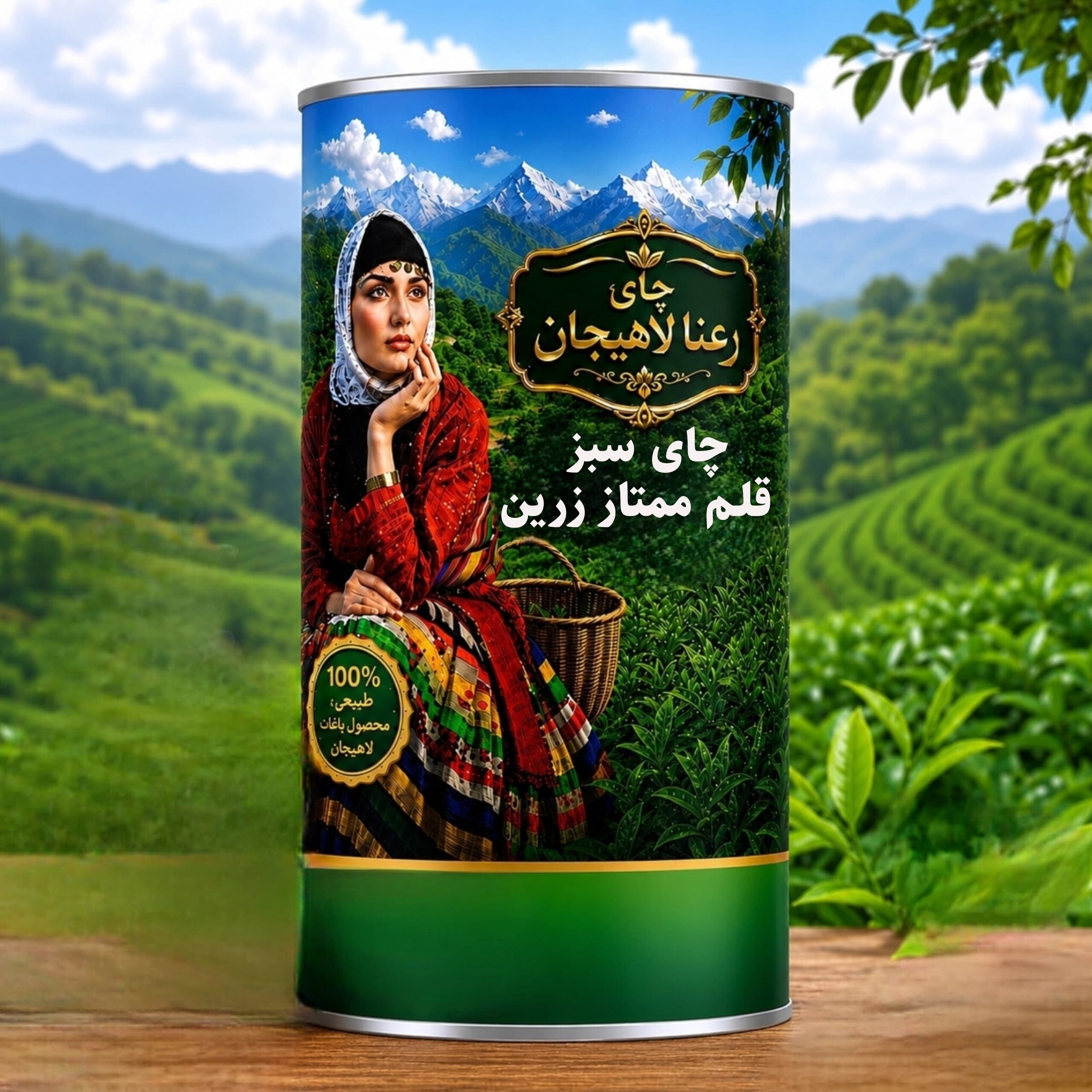 چای سبز قلم ممتاز زرین تازه چین رعنا لاهیجان