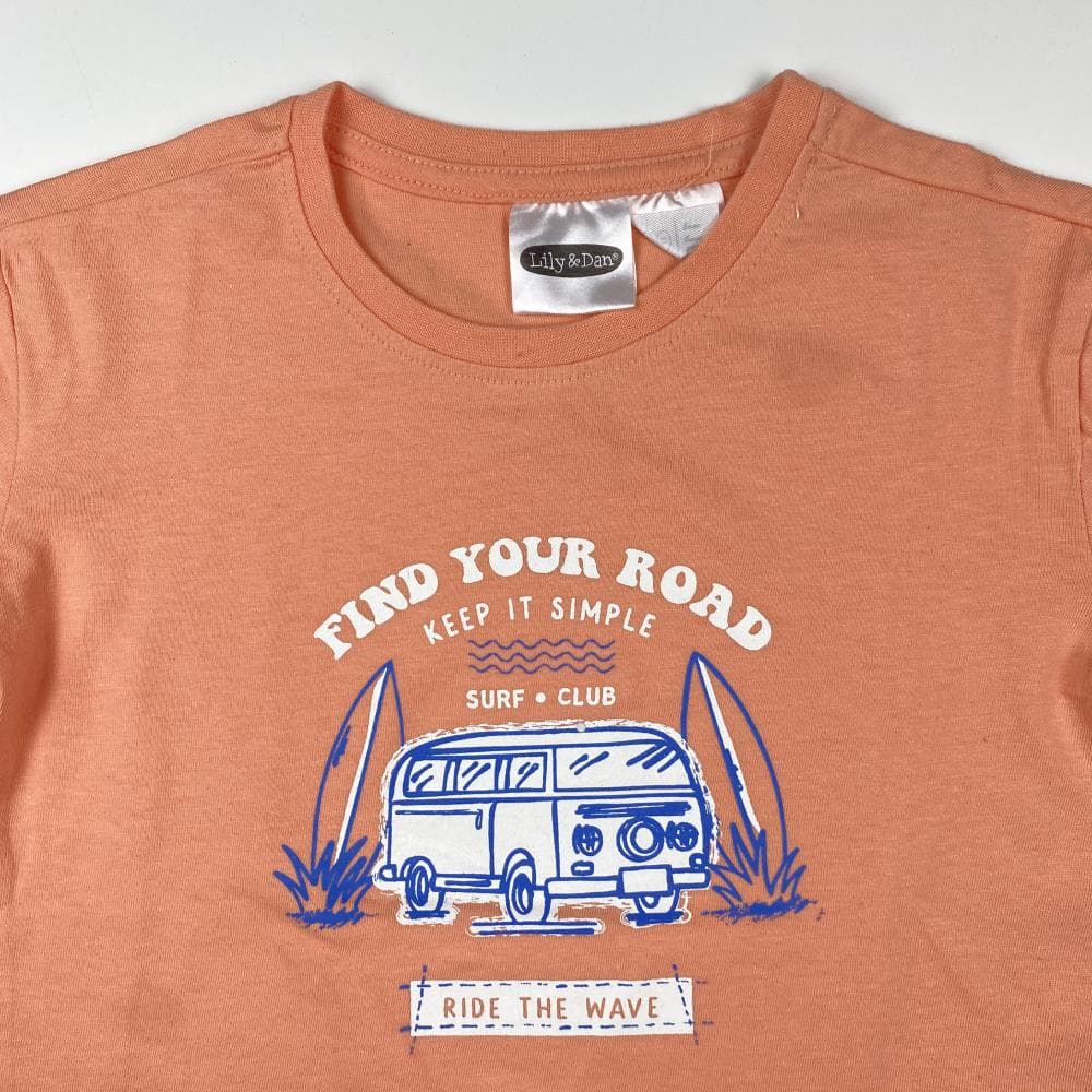 تیشرت آستین کوتاه برند Lily and Dan طرح اتوبوس گلبهی رنگ – 4 تا 6 سال — تصویر ۶