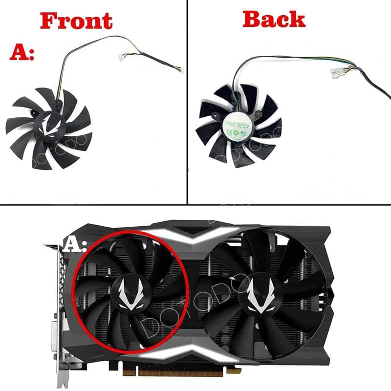 فن خنک کننده کارت گرافیک ZOTAC GAMING GeForce RTX2070 RTX 2070 OC Mini (فن A-87mm) — تصویر ۳