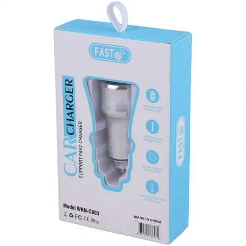 شارژر فندکی فست و PD دو پورت FAST مدل WKN-C803 55W — تصویر ۵